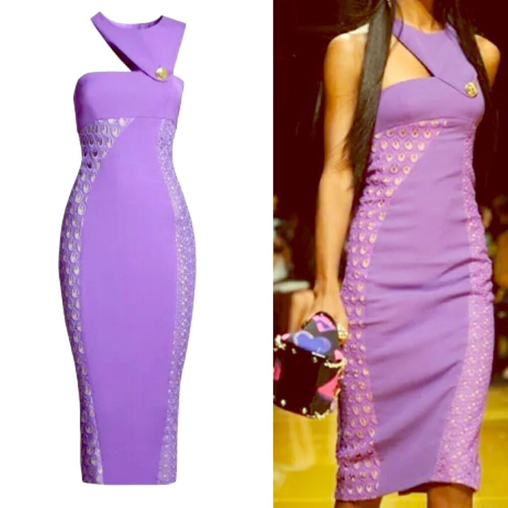 COPY - Versace H&M Purple Dress UK8 US4 HM XS col…